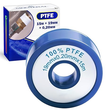 Monteral PTFE Teflon Tape Thread Sealing Tape 15 m x 19 mm x 0.20 mm