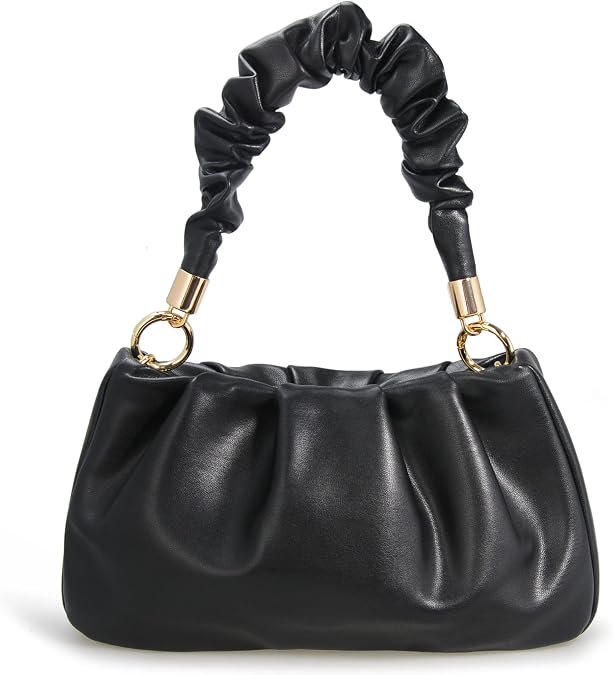 Cloud Pouch Bag Women Shoulder Handbag Soft Vegan Leather Vintage Hobo Chain Cross body Bag