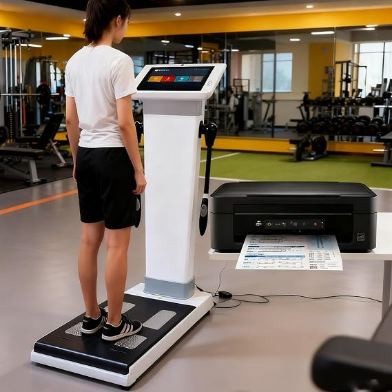 Smart Body Fat Analyzer with Built-in Printer - 10.1" HD Touch Screen Body Composition Machine,BIA Technology 40 Health Metrics Analysis,for Comprehensive Health Assessment