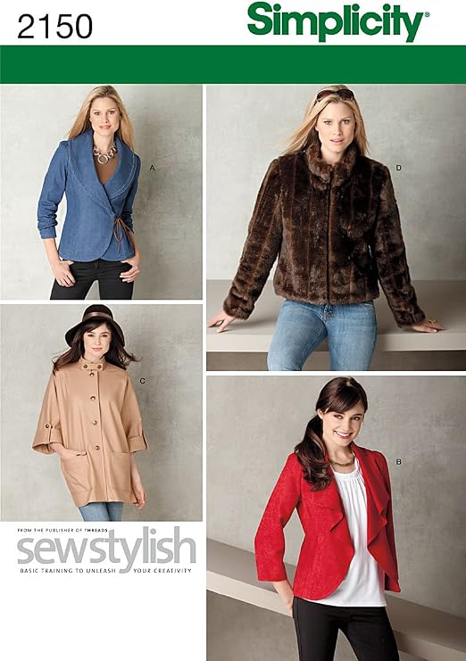 Simplicity Sewstylish Pattern 2150 Misses Jackets, Size 14-16-18-20-22