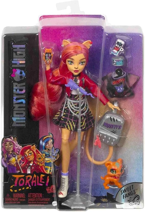 Monster High Cat Toralei Stripe Collectible Doll with Pet and Accessories Sweet Fangs G3 Reboot