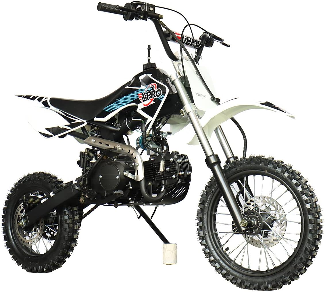 X-PRO Bolt 125cc Zongshen Engine Kids Dirt Bike Pit Bike Youth Dirt Pit Bike with 4-Speed Manual Transmission,Big 1412 Tires
