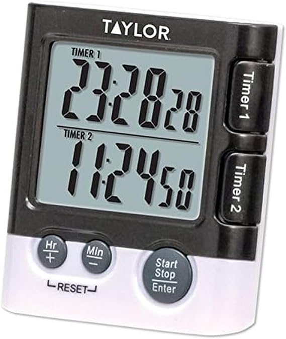 Taylor Precision Products Dual Event Timer, black, 2