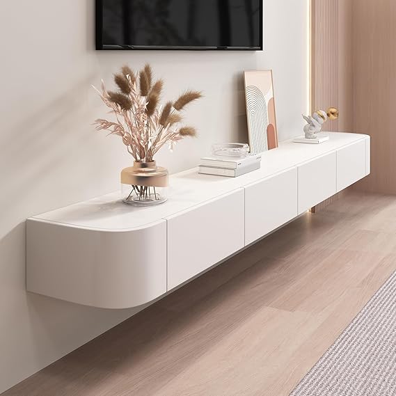 Floating TV Unit, Wall Mounted TV Cabinet, TV Media Console