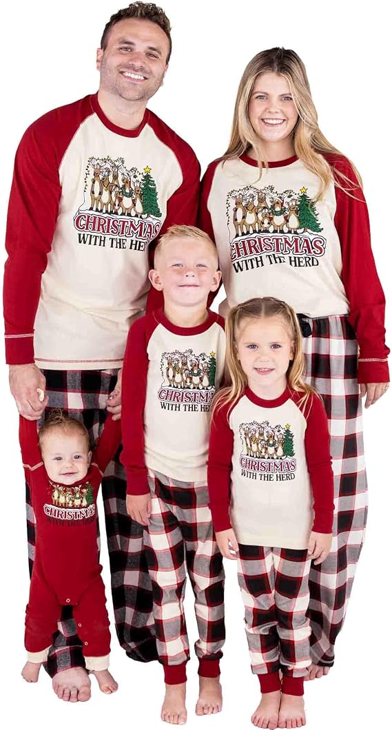 Lazy One Matching Christmas Pajamas for Family, Holiday PJ Sets for Family