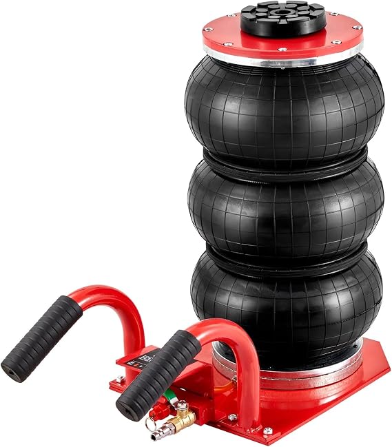3-Ton Air Jack - Triple Bag Airbag Jack with 6 Steel Pipes, Lifts up to 17.7 Inches, 3.5s Fast Lifting, Pneumatic Jack with Side Handles for Car and Garage Repair