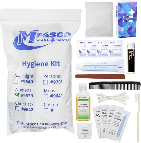 MFASCO Women's Travel Hygiene Kit Toiletry Set for Camping Vacation