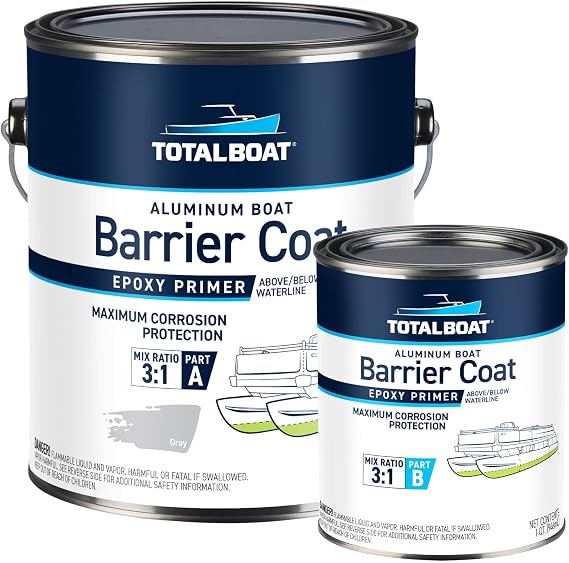 TotalBoat Aluminum Boat Barrier Coat Marine Epoxy Primer - Gray Gallon