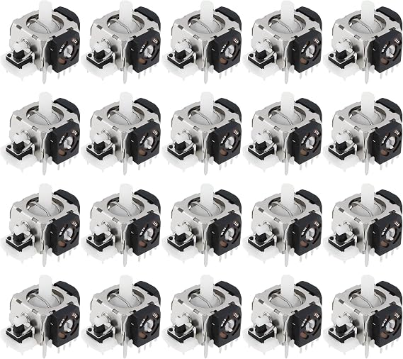 20pcs 3D Analog Stick Joystick Module Switch Replacement Compatible with PS2 Compatible with PS3 Compatible with XBOX360 Controller