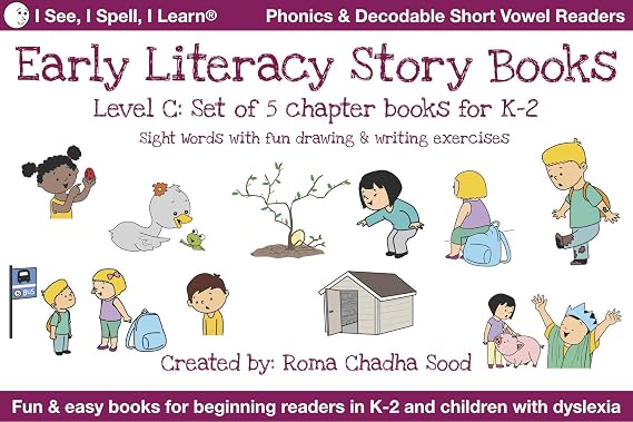 Phonics, Sight Words & Short Vowel Storybooks (Decodable Readers for All Children in K-3 and Dyslexia) - Level C