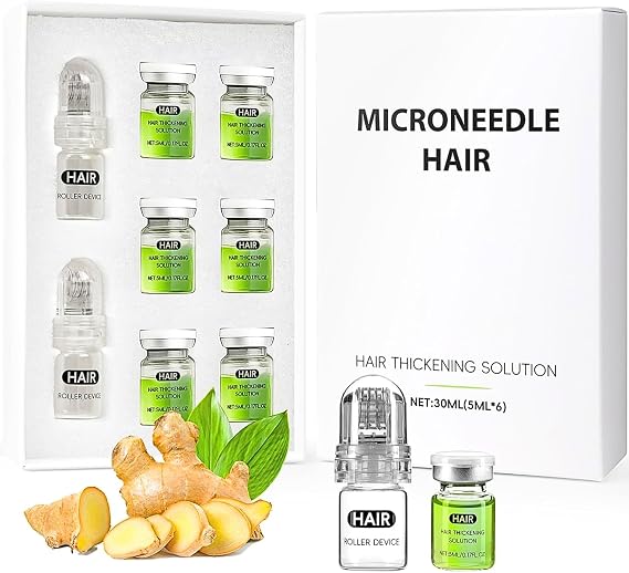 Micro-Infusion Hair Regrowth System, Hair Regrowth Dry Scalp Serum, Micro Infusion Hair Growth Serum Kit for Thinning Hair Filler & Scalp Care & Hair Thickening Wrinkle Filler for Men & Women