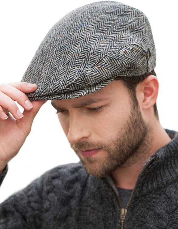 Mucros Weavers Irish Trinity Flat Cap for Men Newsboy Hat