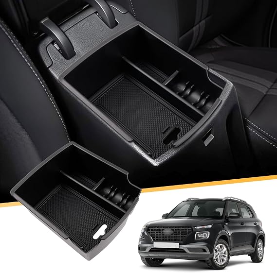 LFOTPP 2025 2026 Venue Center Console Organizer 2020-2023 2024 2025 2026 Hyundia Venue Console Organizer Tray [Venue SE/Venue SEL/Venue Denim/Venue Limited] Hyundia Venue Accessories Storage Box