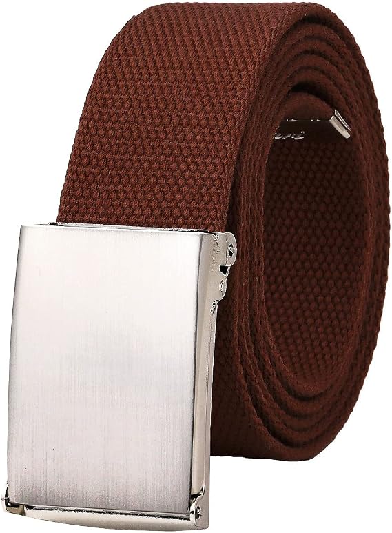 Canvas Web Belt Fully Adjustable Cut to Fit Golf Belt Flip Top Buckle