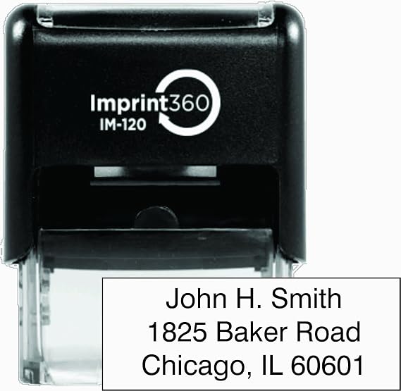 Custom 3-Line Self-Inking Return Address Rubber Stamp