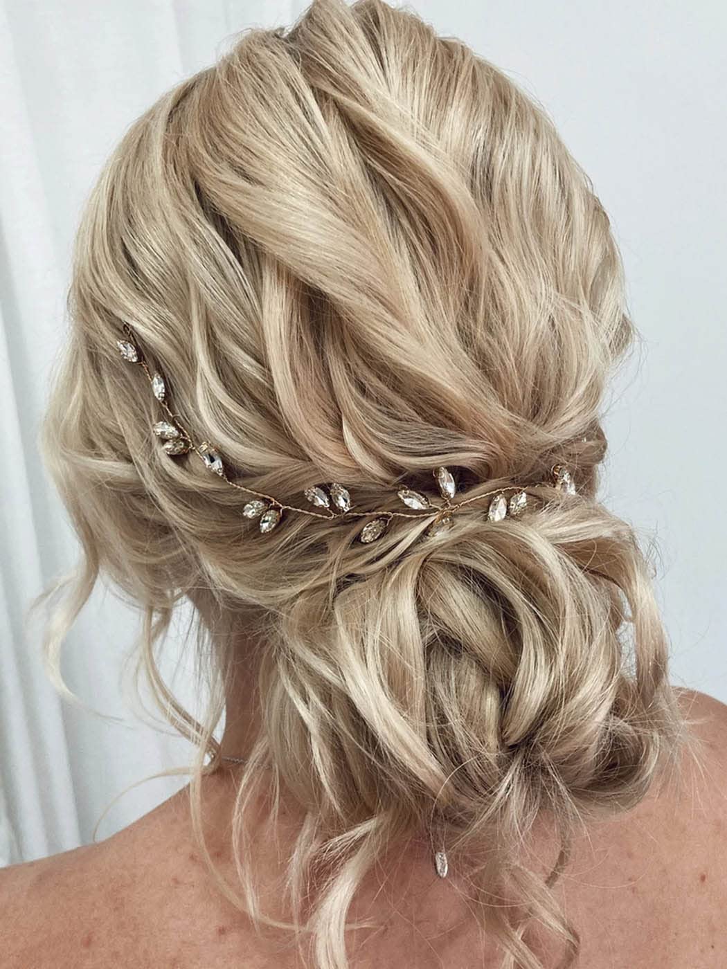 Jeairts Bride Rhinestone Wedding Hair Vine Glitter Crystal Headpiece Bridal Hair Accessories for WomenA-Silver