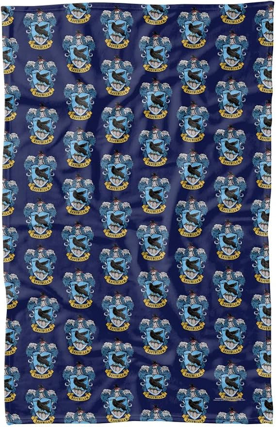Harry Potter Ravenclaw House Crest Tile Pattern Fleece, Ravenclaw Crest