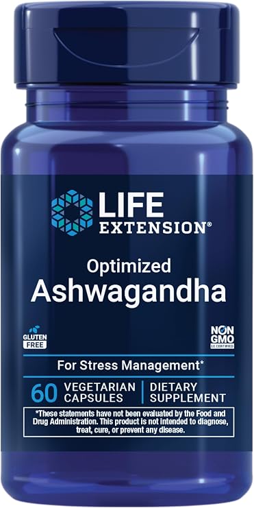 Life Extension Optimized Ashwagandha, Stress Support, 60 Capsules