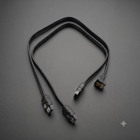2 ADET SATA III Kablo 40cm, 6 Gbits, 90° Açılı, 1 Düz ve 1 90 Derece Açılı, Orjinal