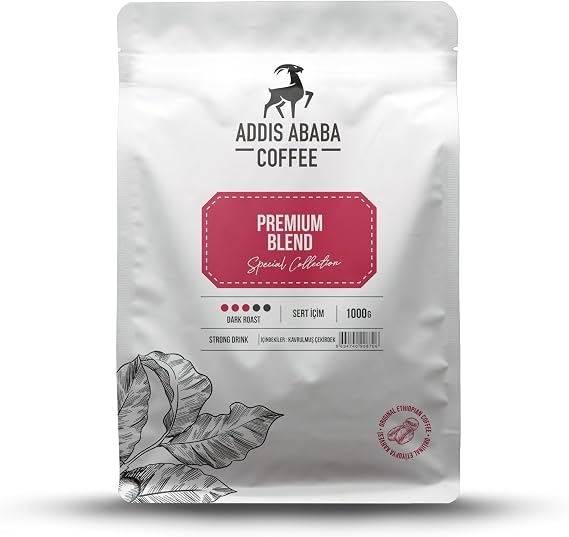 Addis Ababa Coffee - Premium Blend Espresso Çekirdek Kahve 1000 Gr.