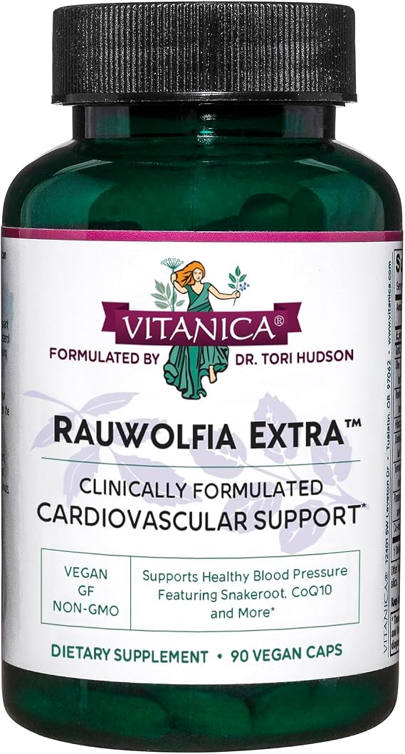 Vitanica Rauwolfia Extra, Cardiovascular Support Supplement, Vegan, 90 Capsules