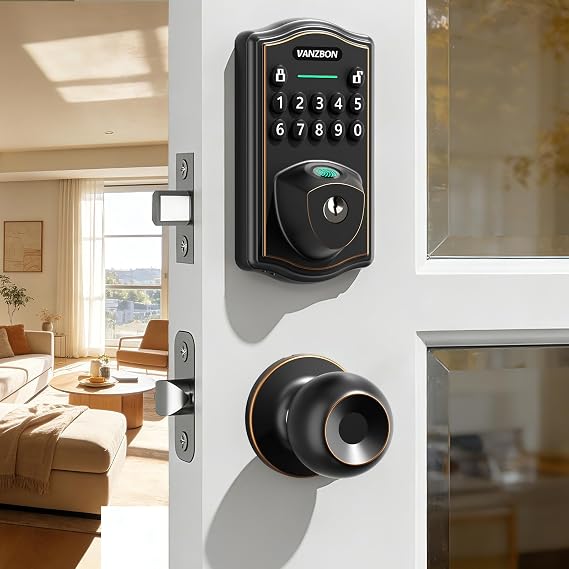 Keyless Entry Code Door Lock with Knob Set for Both Front Door or Bedroom