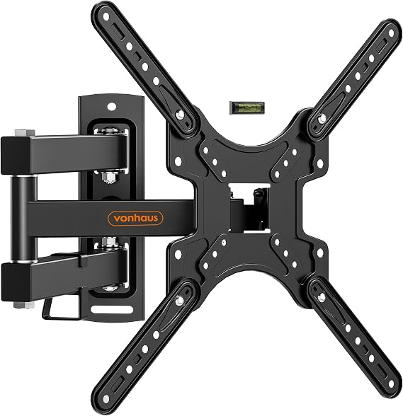 VonHaus by Designer Habitat Cantilever TV Wall Mount Swivel Bracket for LCD Plasma TV (13 - 37") to Fit All VESA 75mm & 100mm + Extension Plates for Wider Spacings - New Slim Design