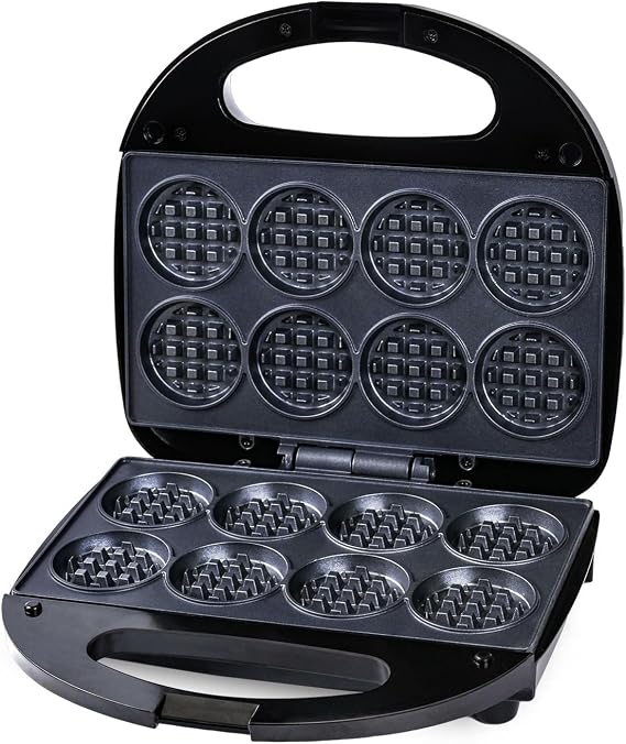 Mini Waffle Maker, Machine Nonstick Small Waffle Maker with Quick Heat-Up Make 8 pcs Waffles, Waffle Maker for Kids, Just Add Batter, Suitable for Breakfast, Snacks, Desserts (Mini Waffle Maker)