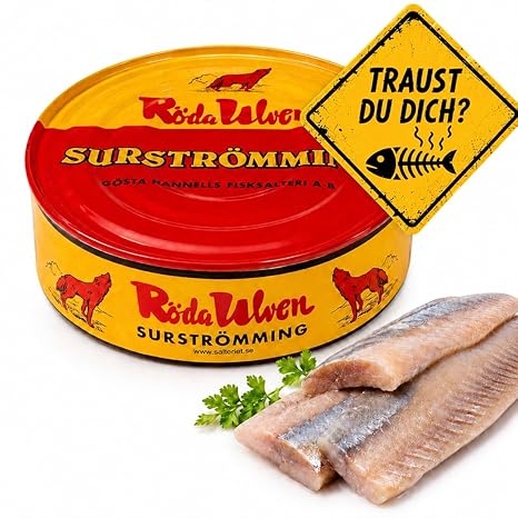 Surströmming Röda Ulven 300 g Tin (Fermented Herrings) - 400 g/300 g Fish