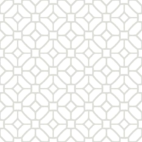 WallPops FP2946 Lattice Peel & Stick Floor Tiles, White & Off-White, 12 x 12 inches