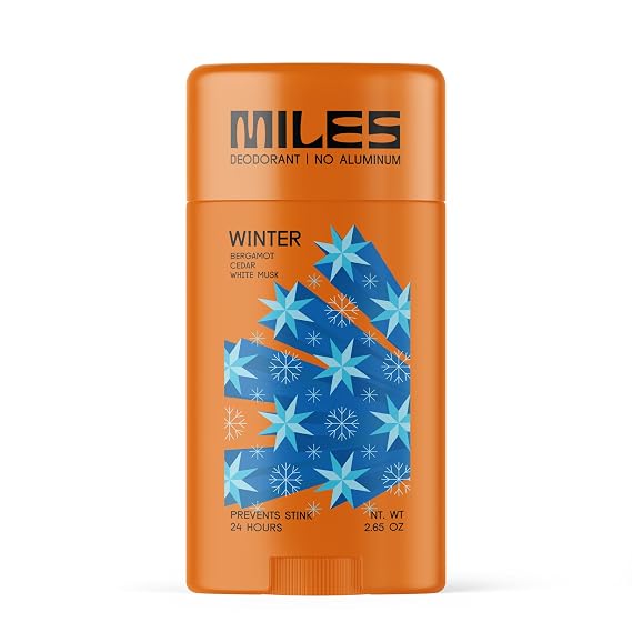Miles Aluminum-Free Kids Deodorant for Boys and Girls - Non-Toxic, Hypoallergenic, Safe and Gentle Deodorant for Kids and Teens - Winter Scent, 1-Pack