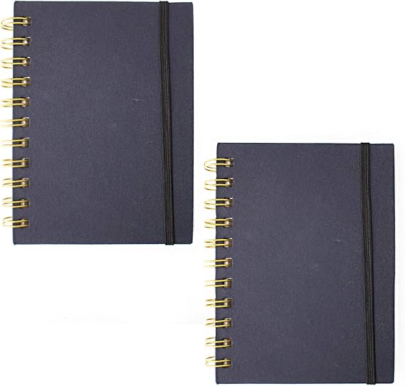 Artway Indigo Handmade Spiral Bound A6 Sketchbook - Portrait Twin Pack - 150gsm - 48 sheets/96 sides
