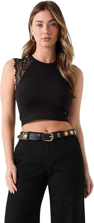 Guess Women's Eco Millie Seamless Lace Sweater Top