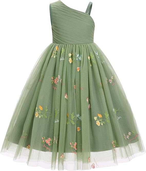 Flower Girl Dresses for Wedding Tulle Birthday Dress Floral A Line Pageant Dresses Summer Party Dress Prom Dress