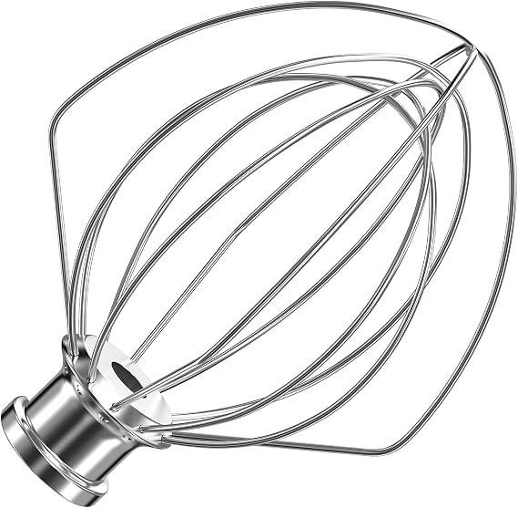 4.5QTステンレススチールワイヤーホイップの交換用アタッチメント。KitchenAidミキサーアタッチメントに適しており、食器洗い機使用可。エッグクリーム泡立て器 ケーキマヨネーズ泡立て器 卵白泡立て器。11個のホイップ付きワイヤーホイップ