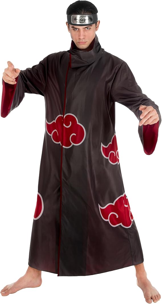 Chaks - Itachi Uchiha Costume, Official Naruto Outfit, 2-Piece Adult Anime Accessory for Carnival and Comic Con