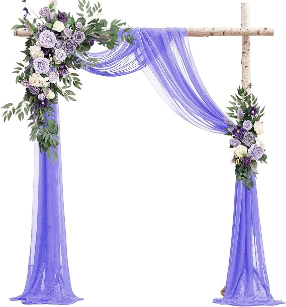 Wedding Arch Draping Fabric Chiffon Panel 30" x 20FT Purple