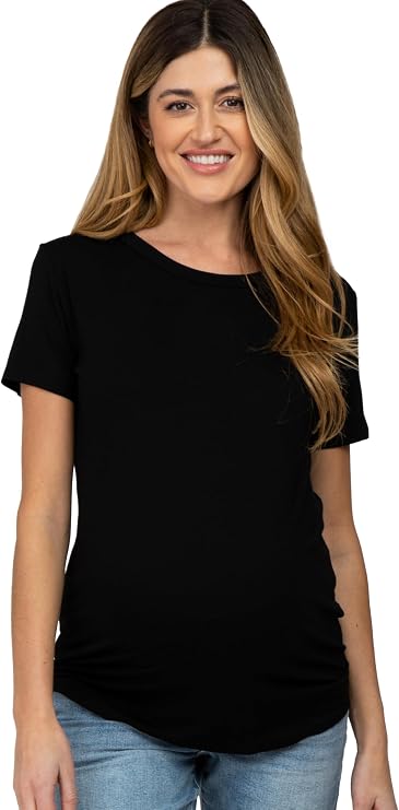 PinkBlush Basic Short Sleeve Maternity Top