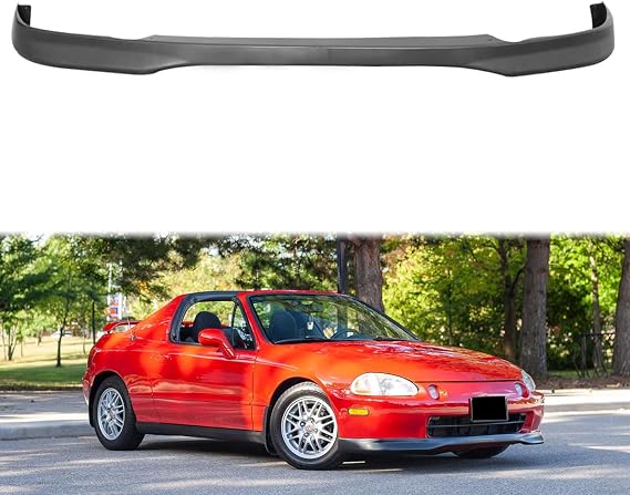 TR Style Unpainted Black PP Front Bumper Lip for 1993-1997 Honda Del Sol