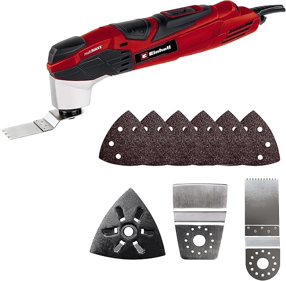 Einhell RT-MG 200 E 200 W Multi-Function Tool with Carry Case and Blade Set, One Size [Energy Class A+]
