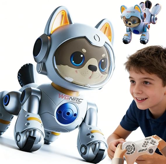 30 Fonksiyonlu Robot Kedi Köpek Oyuncağı, Şarjlı Akıllı Evcil Hayvan, Sesli Komut, Hareket Sensörü, Buhar Efekti, Müzikli Dans Eden İnteraktif Oyuncak