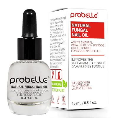 Probelle Natural Renewal Nail Oil, Nail Color Restoration, Clear Topical Solution, Restores Appearance of Discolored or Damaged Nails, .5 oz 15 ml