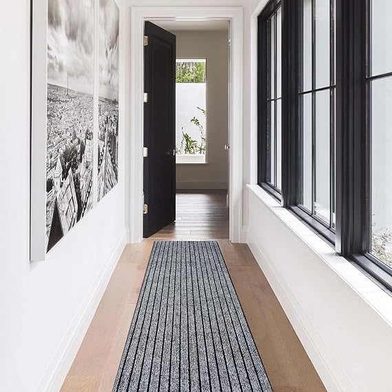 2PCS Runner Rug 2'x8' & 2'x6' Indoor Outdoor Utility Carpet