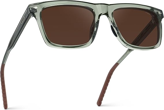 WearMe Pro Hart Men's Polarized Sport Sunglasses, Oversized Square Frame