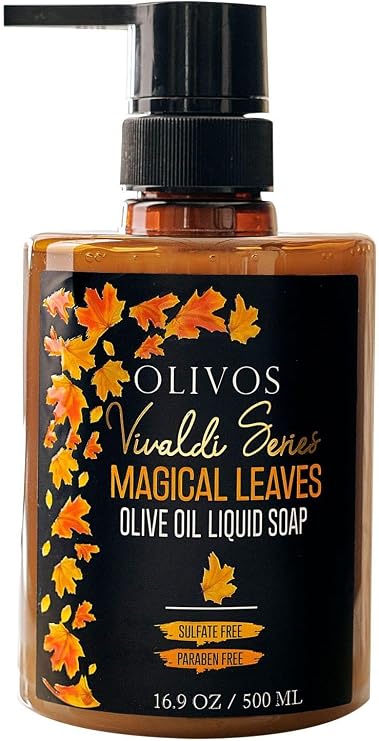 Olivos Vivaldi Series Natural Magical Leaves Olive Oil Liquid Soap - Herbal Ingredient, Natural Skin Care, Ideal for Sensitive Skin, 500 ml |