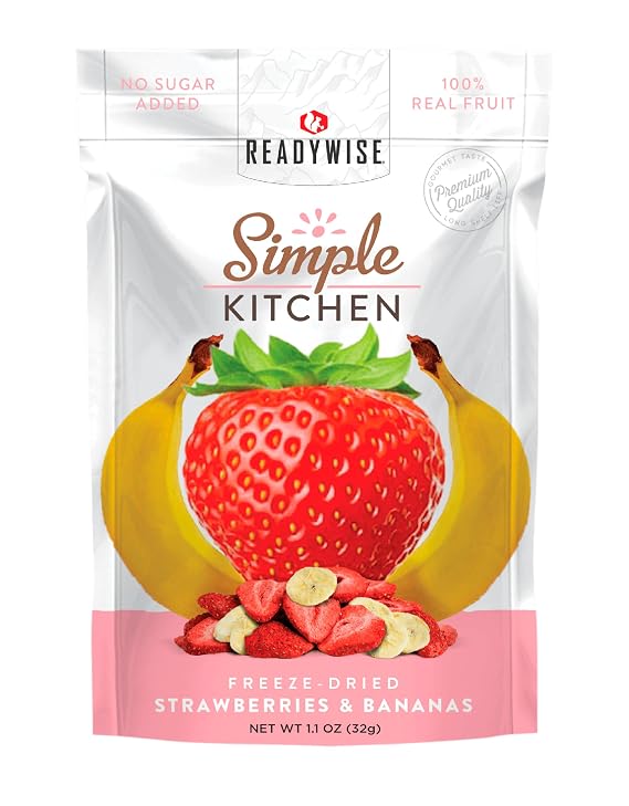 Simple Kitchen FD Strawberries & Bananas Single Pouch Sold as 6ct Pack
