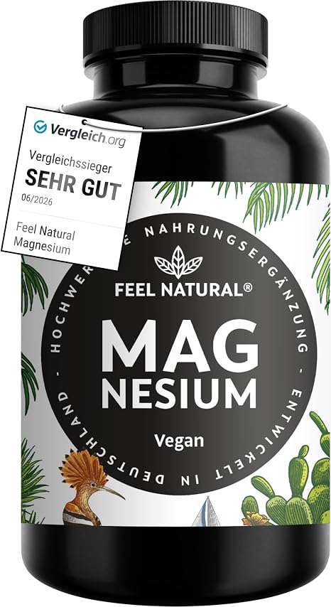 Magnesium High-Dose Capsules - 365 Pieces (Year's Supply) - 664mg per capsule of which 400mg elemental magnesium - Laboratory Tested & Vegan