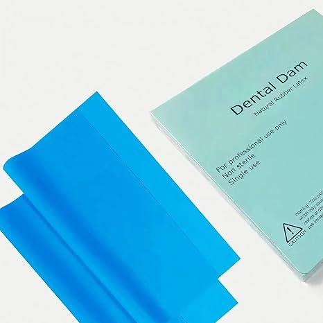 36Pcs Dental Dam, Non Sterile Natural Dental Rubber Dam, Latex Rubber Dam Sheets 6''X6'' Dentistry for Oral. (6''x6'', Blue)