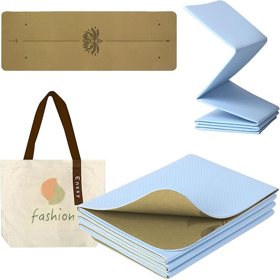 Travel Yoga Mat Foldable Folding Small 173 61 0.4cm come with Tote Lightweight Pilate