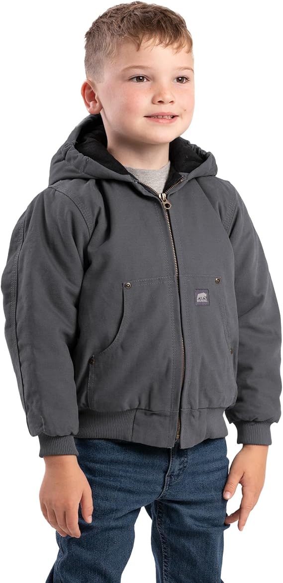 Berne Youth Softstone Duck Hooded Jacket